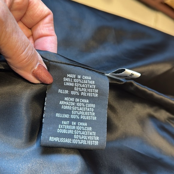 Tribeca Studio Versatile Black Leather Jacket with Diamond Stitching Size L - Picture 11 of 14